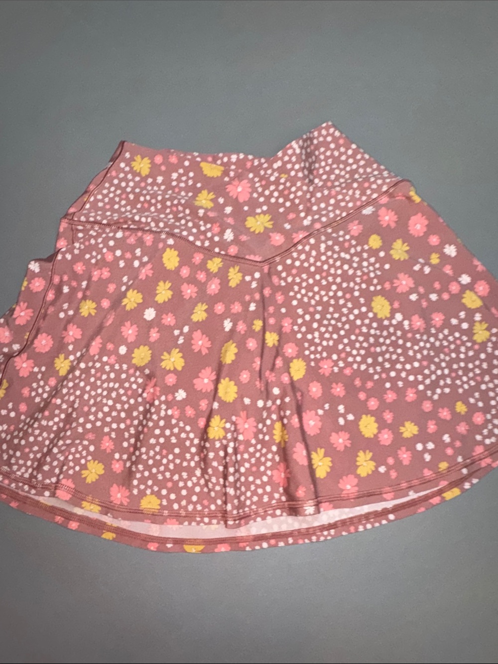 Aerie Offline Real Me Crossover Pink Mauve Floral Tennis Skirt Skort Size M
